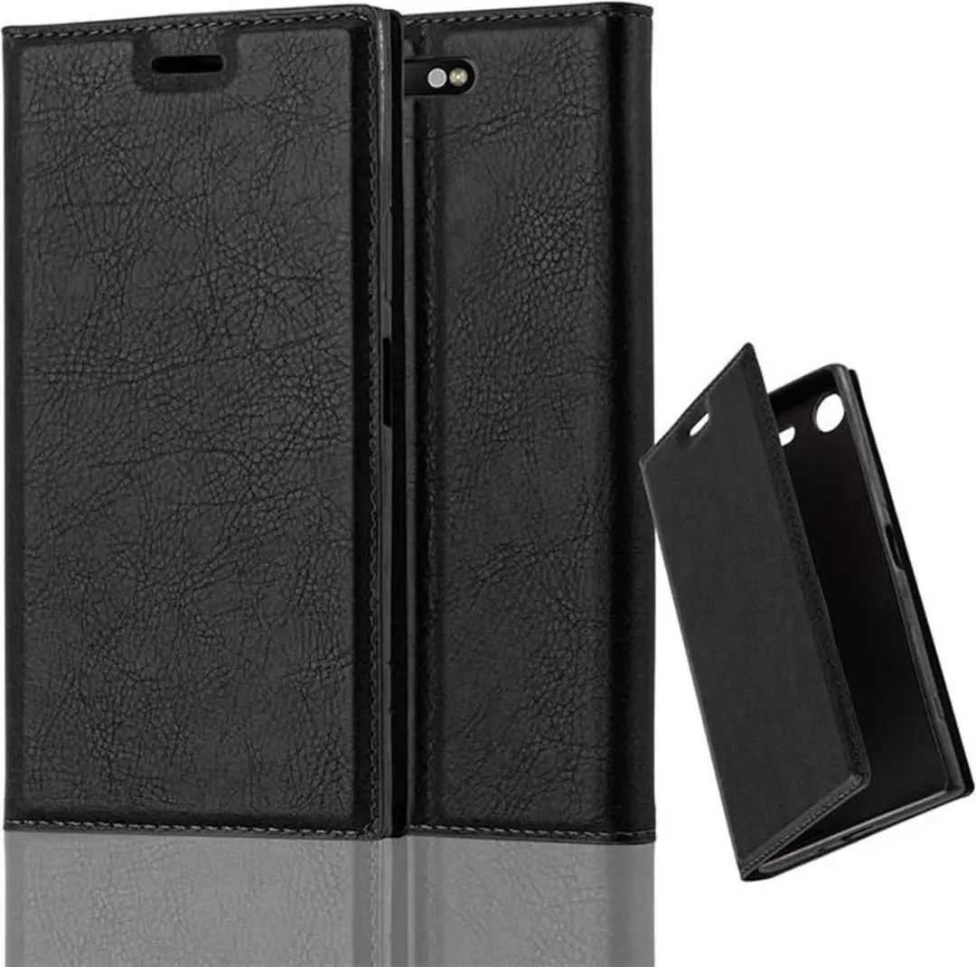 Cadorabo Hoesje geschikt voor Sony Xperia XZ1 in ZWARTE NACHT
