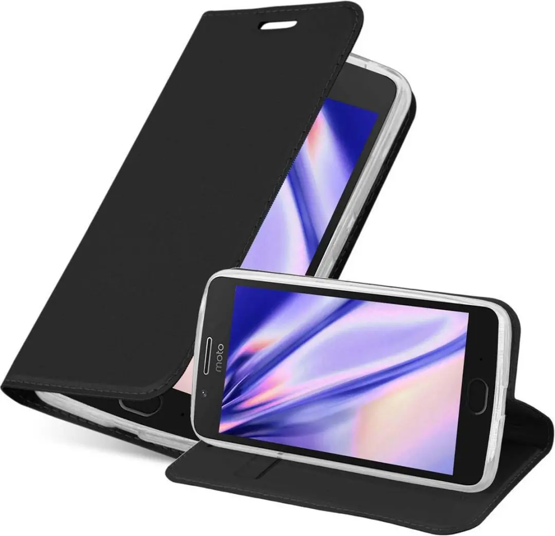 Cadorabo Hoesje geschikt voor Motorola MOTO G5 in CLASSY ZWART