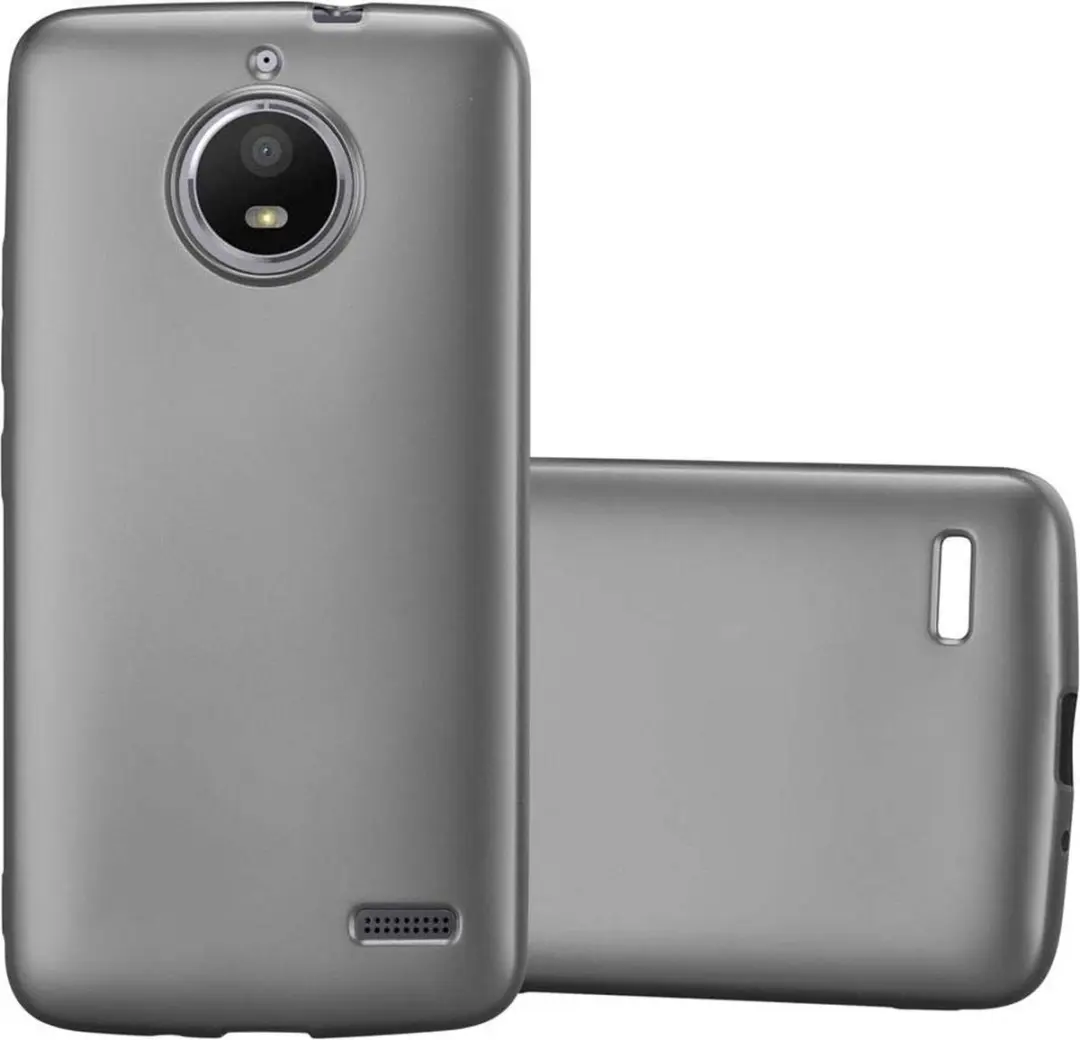 Cadorabo Hoesje geschikt voor Motorola MOTO E4 in METALLIC GRIJS