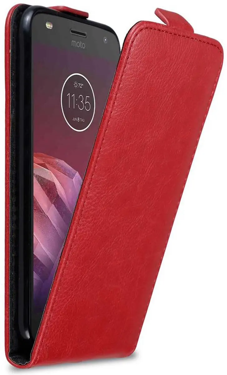 Cadorabo Hoesje geschikt voor Motorola MOTO Z2 PLAY / Z2 FORCE in APPEL ROOD