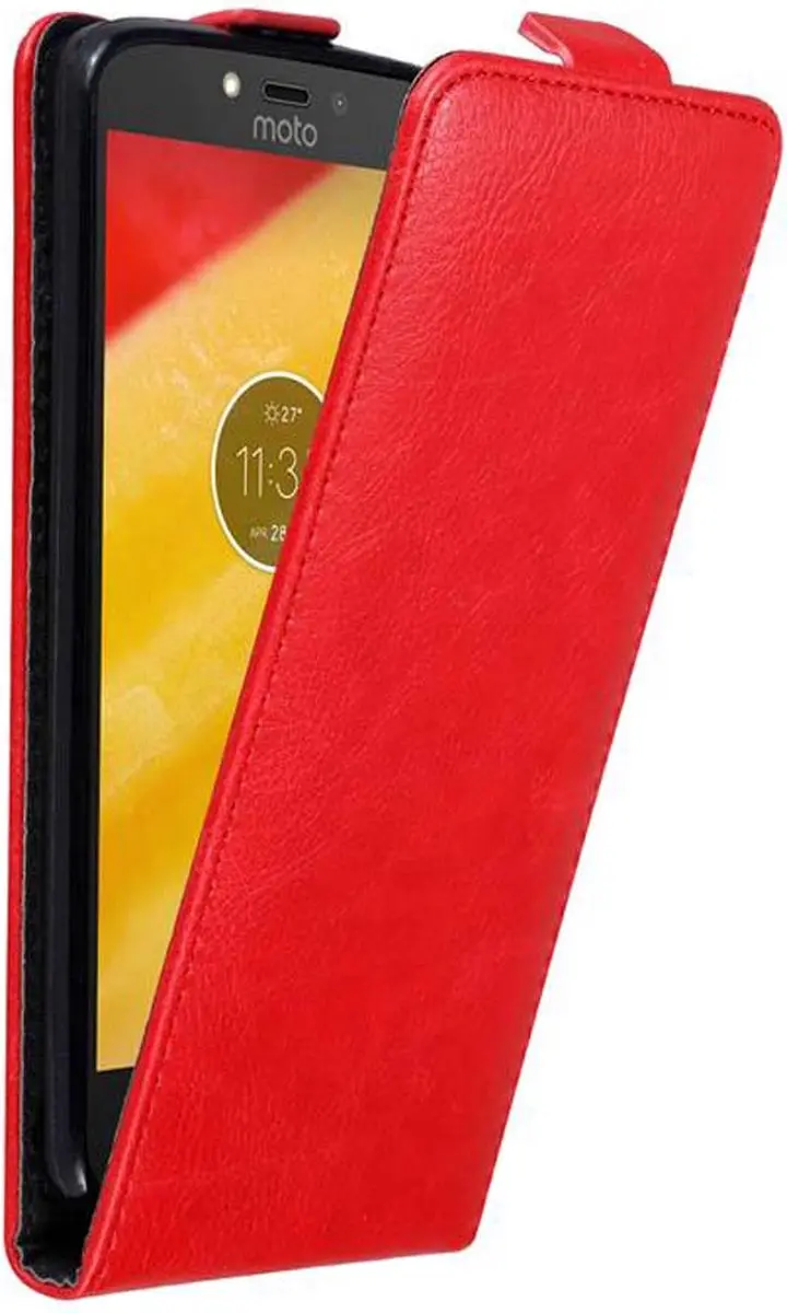 Cadorabo Hoesje geschikt voor Motorola MOTO C PLUS in APPEL ROOD