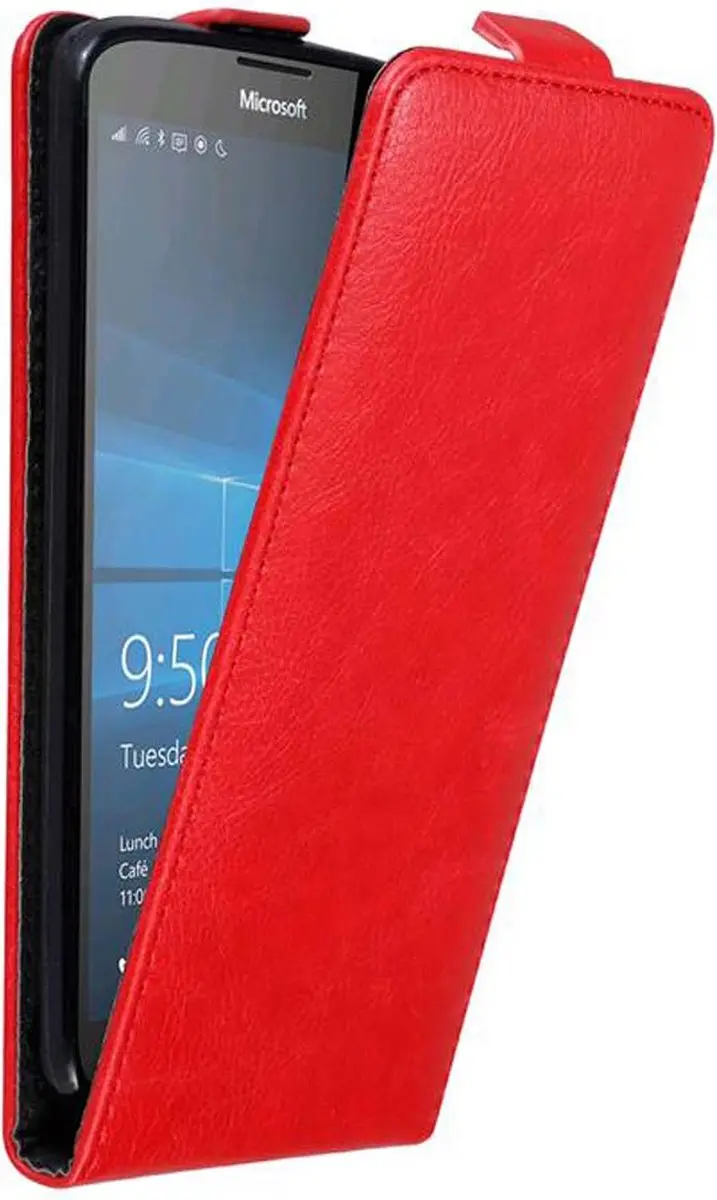 Cadorabo Hoesje geschikt voor Nokia Lumia 950 XL in APPEL ROOD
