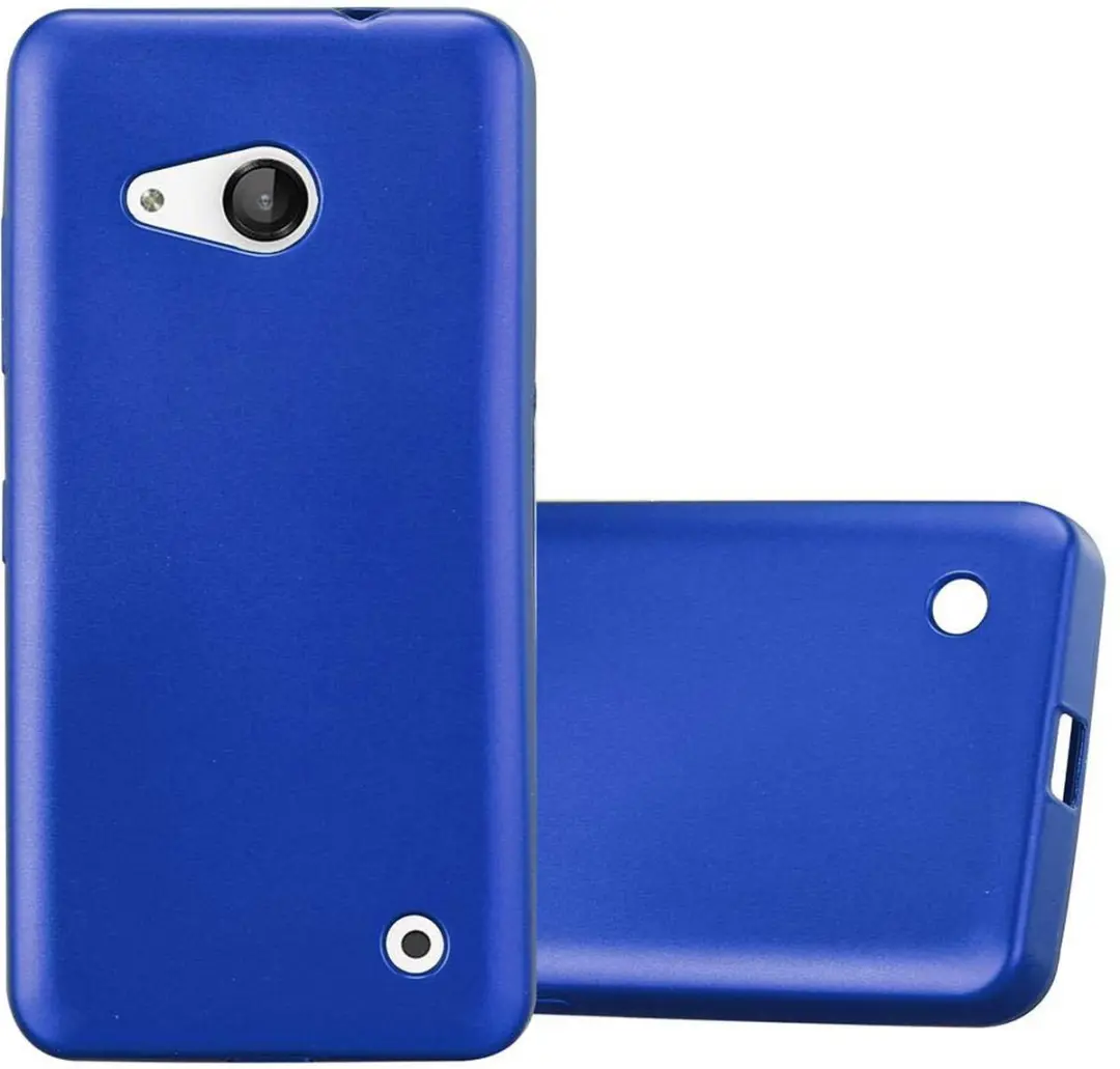 Cadorabo Hoesje geschikt voor Nokia Lumia 550 in METAAL BLAUW