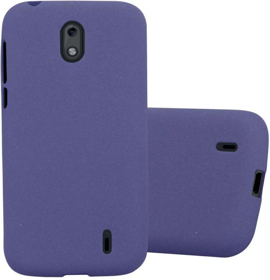 Cadorabo Hoesje geschikt voor Nokia 1 2018 in FROST DONKER BLAUW
