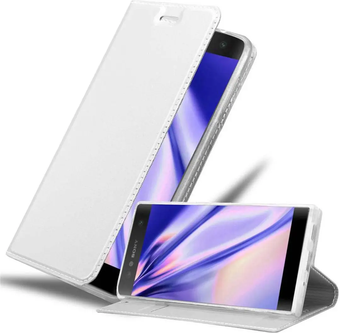 Cadorabo Hoesje geschikt voor Sony Xperia XA2 in CLASSY ZILVER
