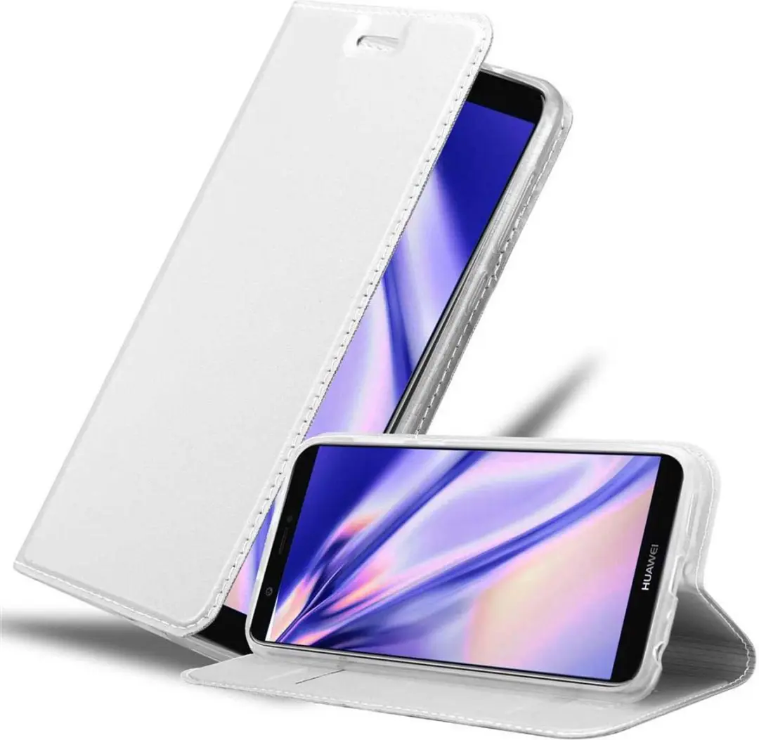 Cadorabo Hoesje geschikt voor Huawei P SMART 2018 / Enjoy 7S in CLASSY ZILVER