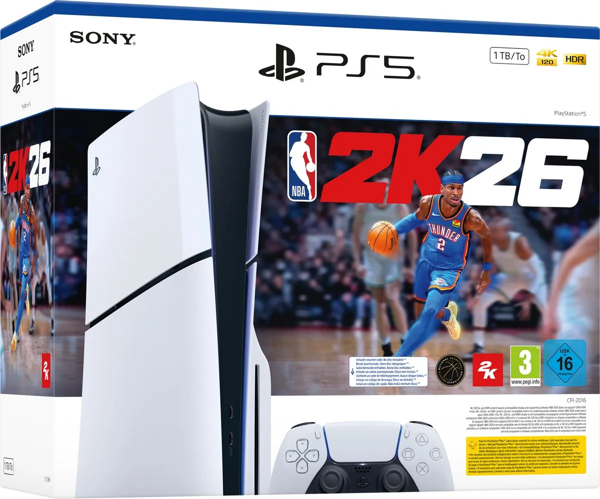 PlayStation 5 - Disc Edition - Slim - NBA 2K26 bundel