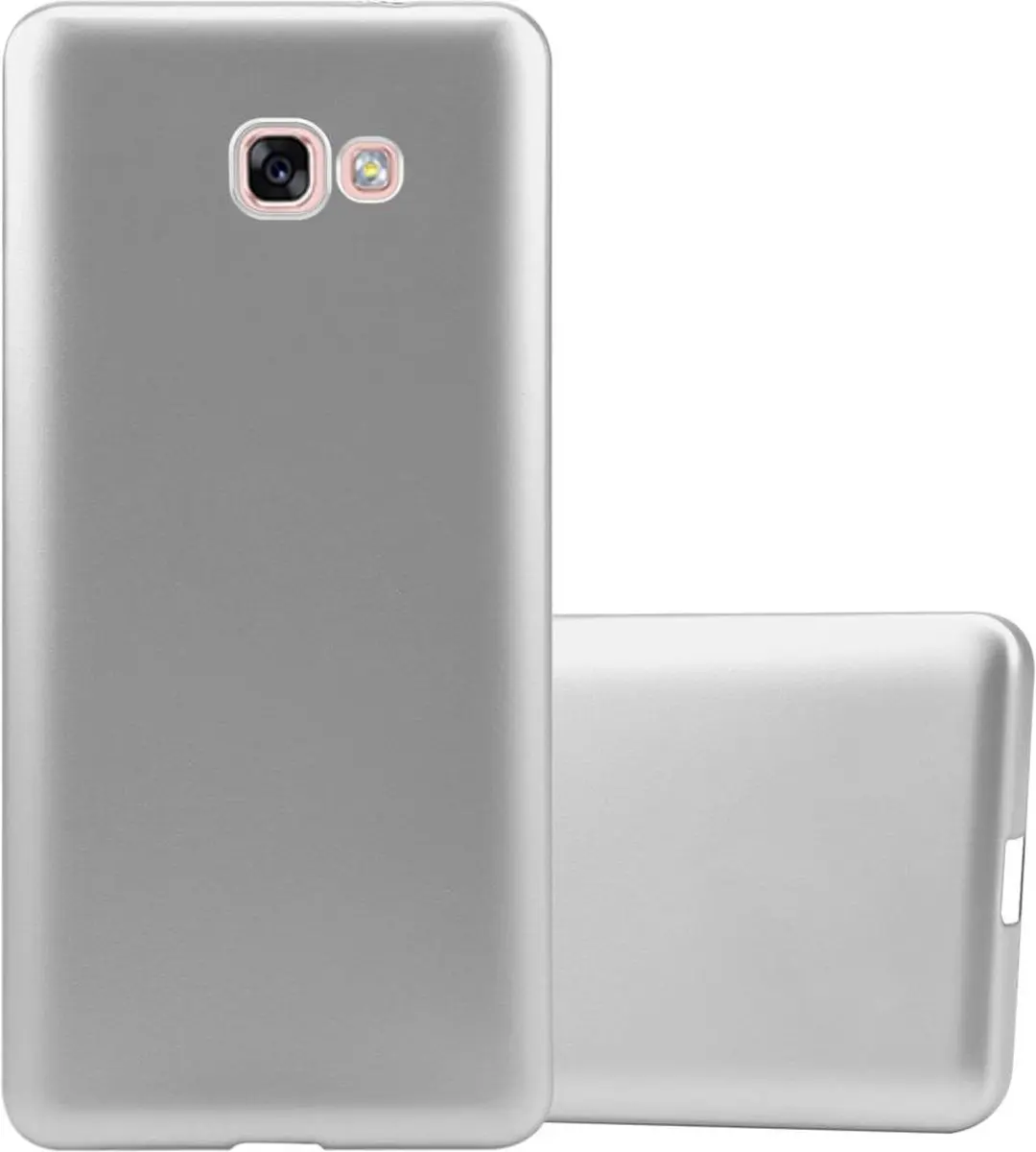 Cadorabo Hoesje geschikt voor Samsung Galaxy A7 2017 in METALLIC ZILVER