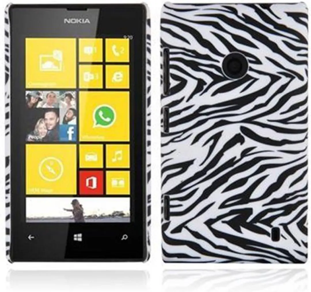 Cadorabo Hoesje geschikt voor Nokia Lumia 520 / 521 met ZEBRA opdruk