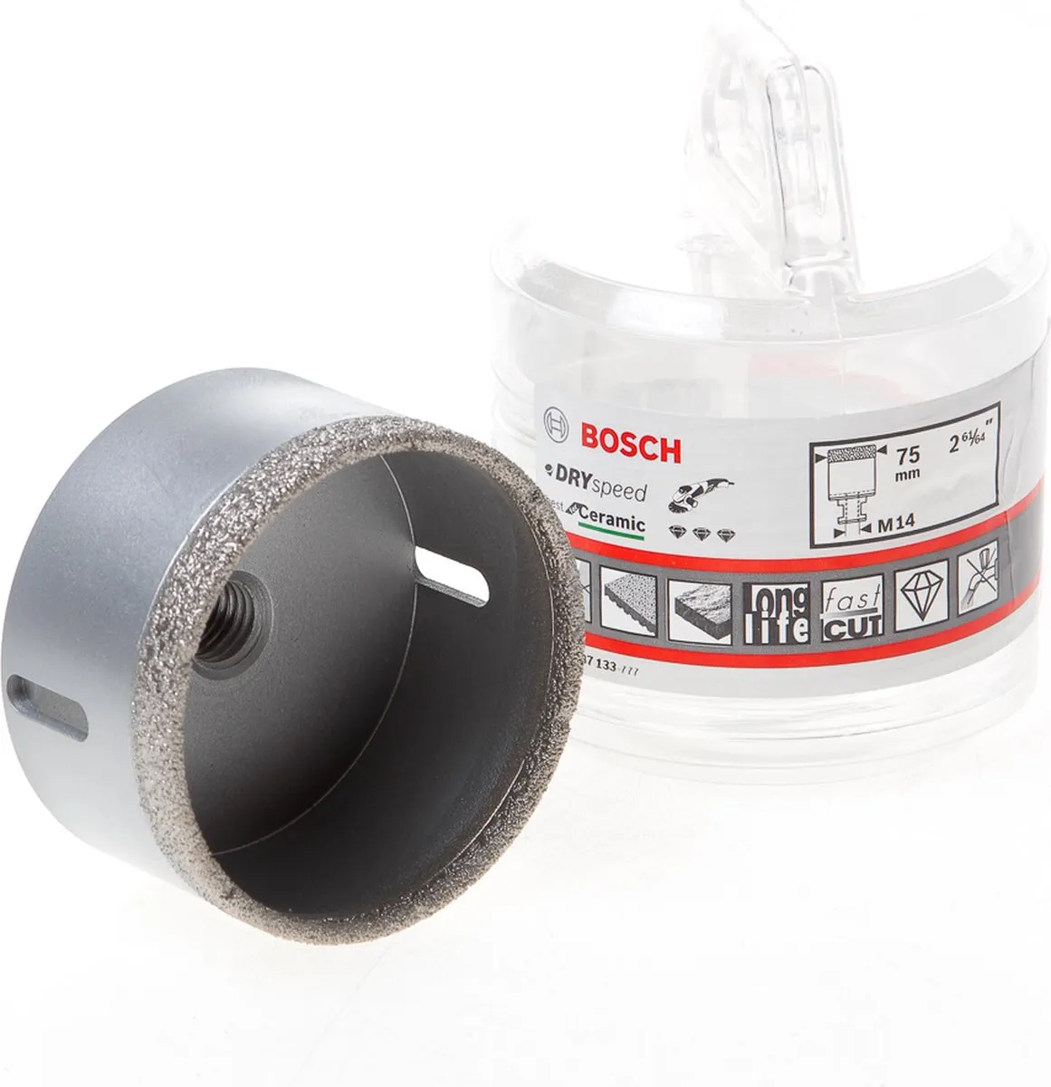 Bosch Professional DRYSPEED Diamantboor M14 75mm - Grijs - afbeelding 6 van 6