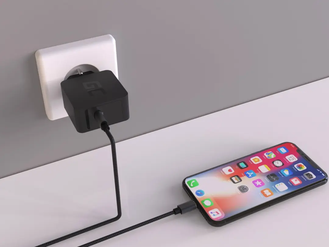 Green Cell CHAR07 USB-C oplader 18W - Zwart - afbeelding 4 van 6