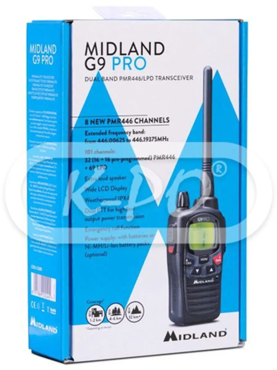 Midland G9 Pro C1385 Portofoon - Zwart - afbeelding 5 van 6