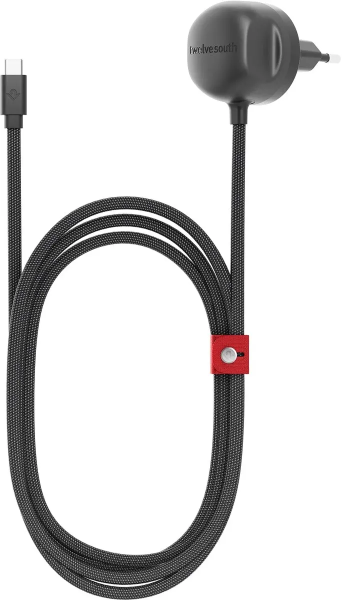 Twelve South PowerCord 30W USB-C Kabel - 3m - Zwart - afbeelding 3 van 6