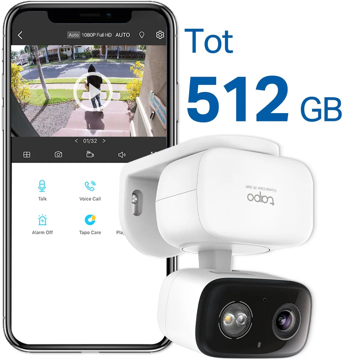 TP-Link Tapo C216 Beveiligingscamera 2K - Wit