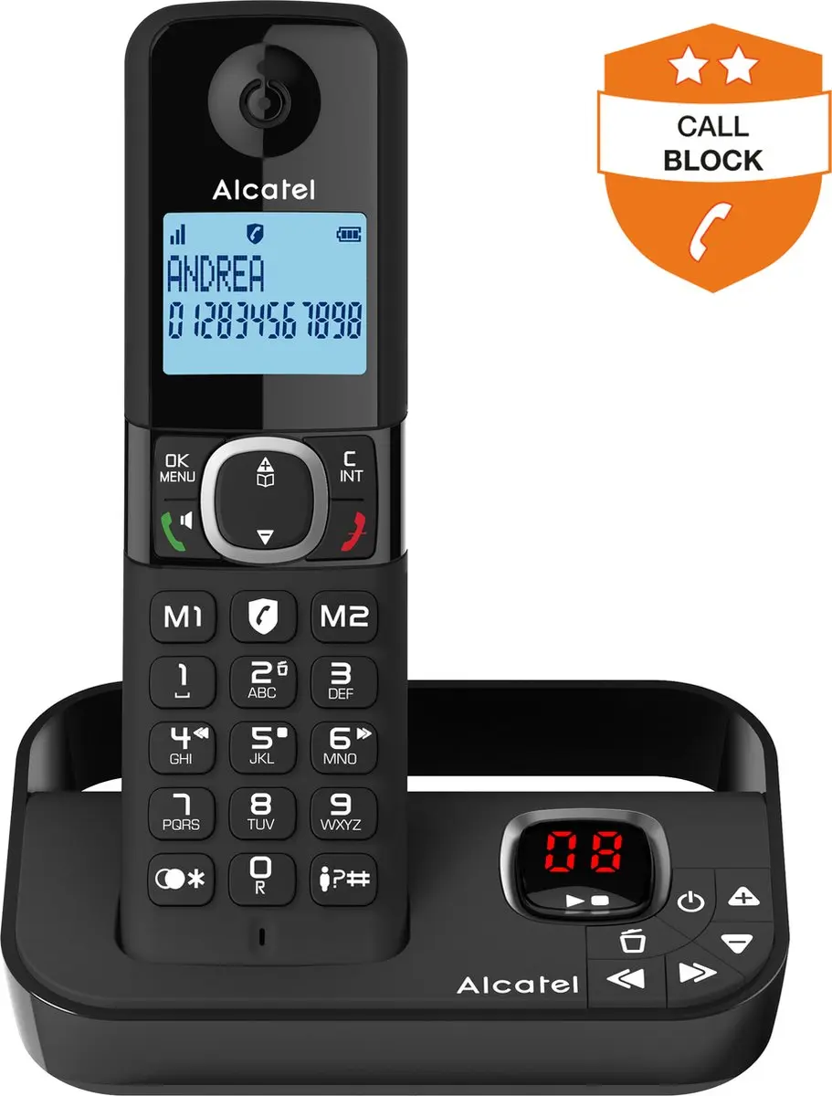 Alcatel F860 Voice DECT Telefoon - Zwart - afbeelding 4 van 6