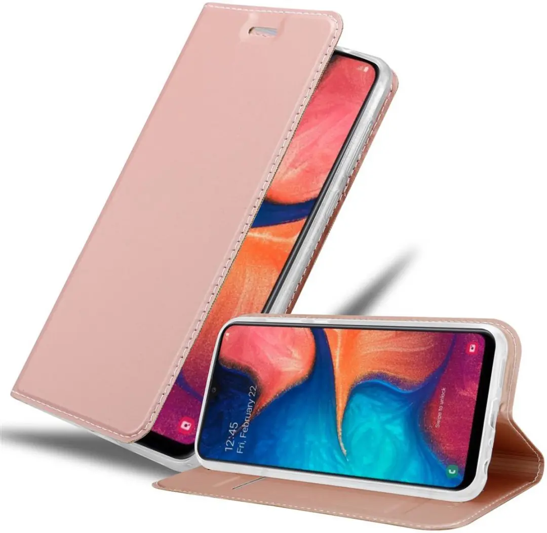 Cadorabo Hoesje geschikt voor Samsung Galaxy A10e / A20e in CLASSY ROSE GOUD
