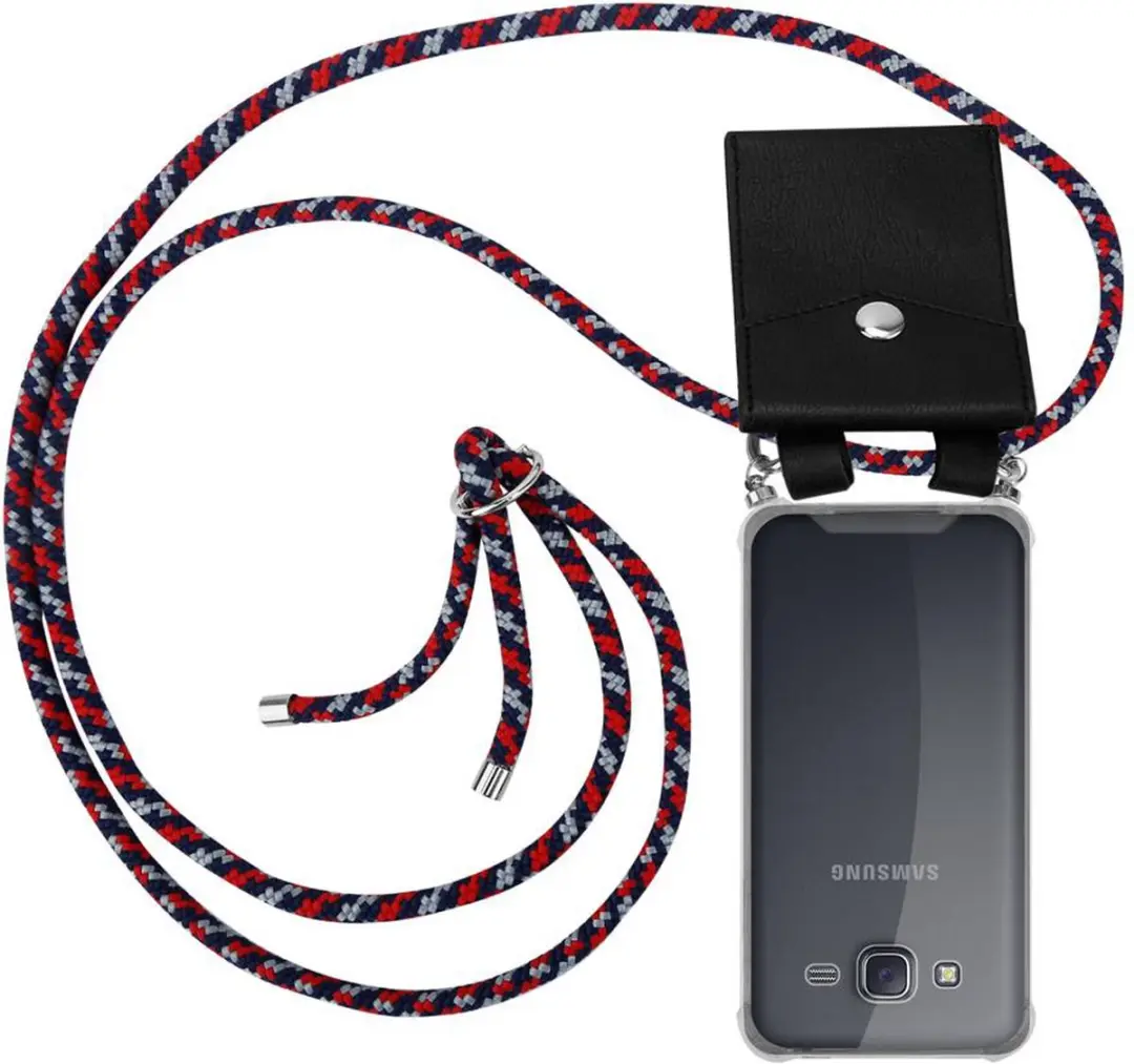 Cadorabo Hoesje geschikt voor Samsung Galaxy J5 2015 in ROOD BLAUW WIT