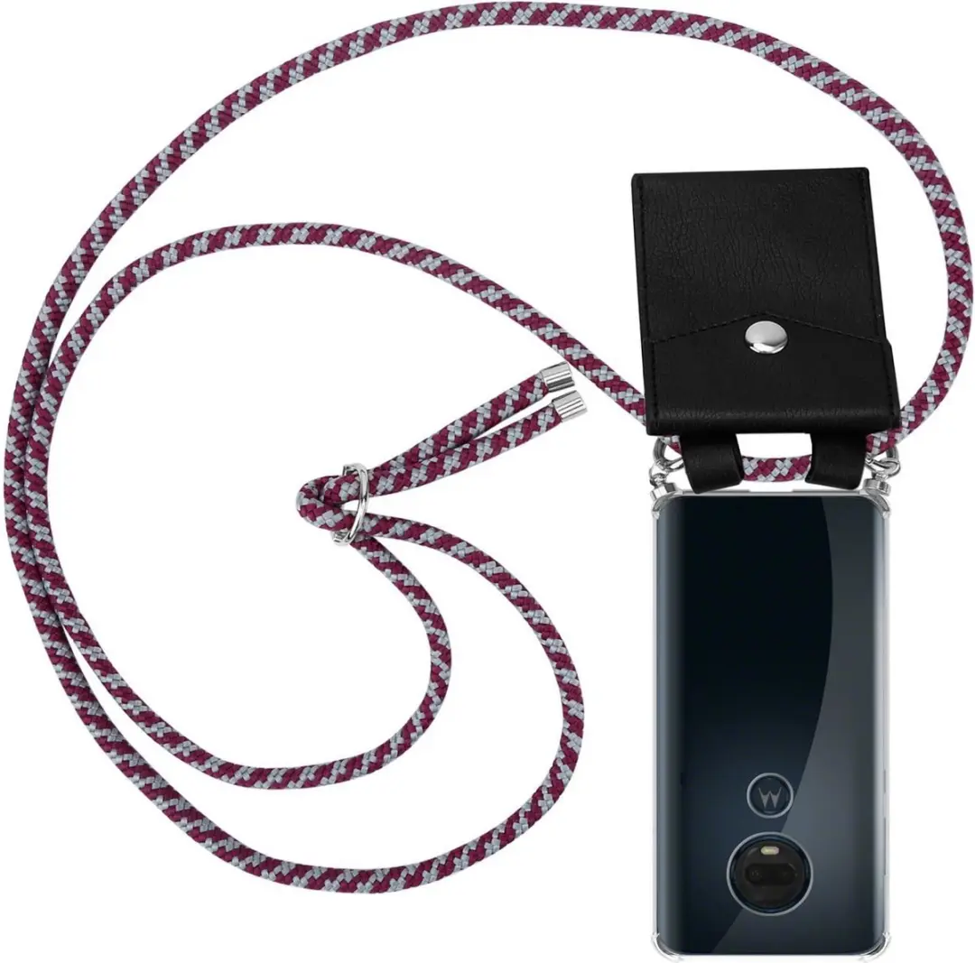 Cadorabo Hoesje geschikt voor Motorola MOTO G7 / G7 PLUS in ROOD WIT