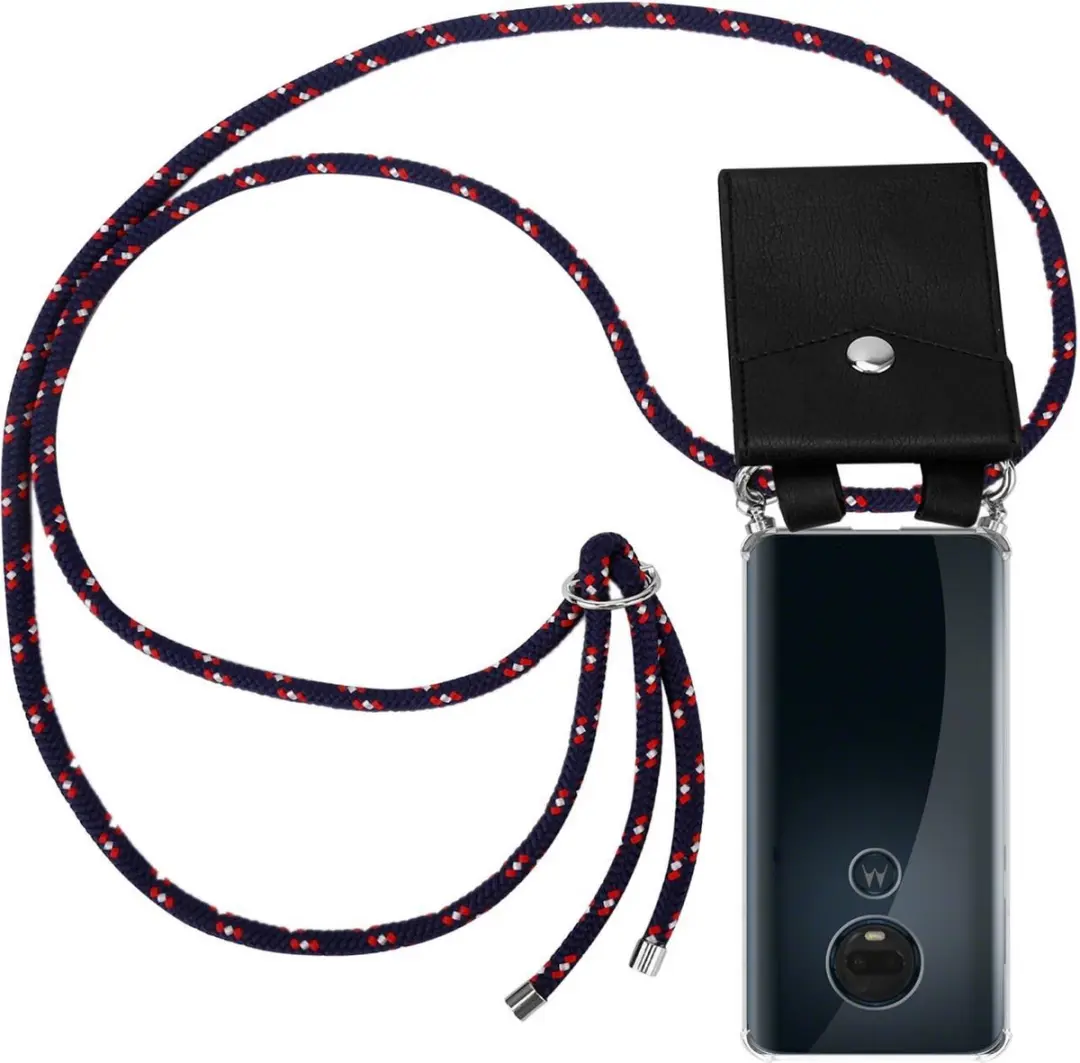 Cadorabo Hoesje geschikt voor Motorola MOTO G7 / G7 PLUS in BLAUW ROOD WITTE STI