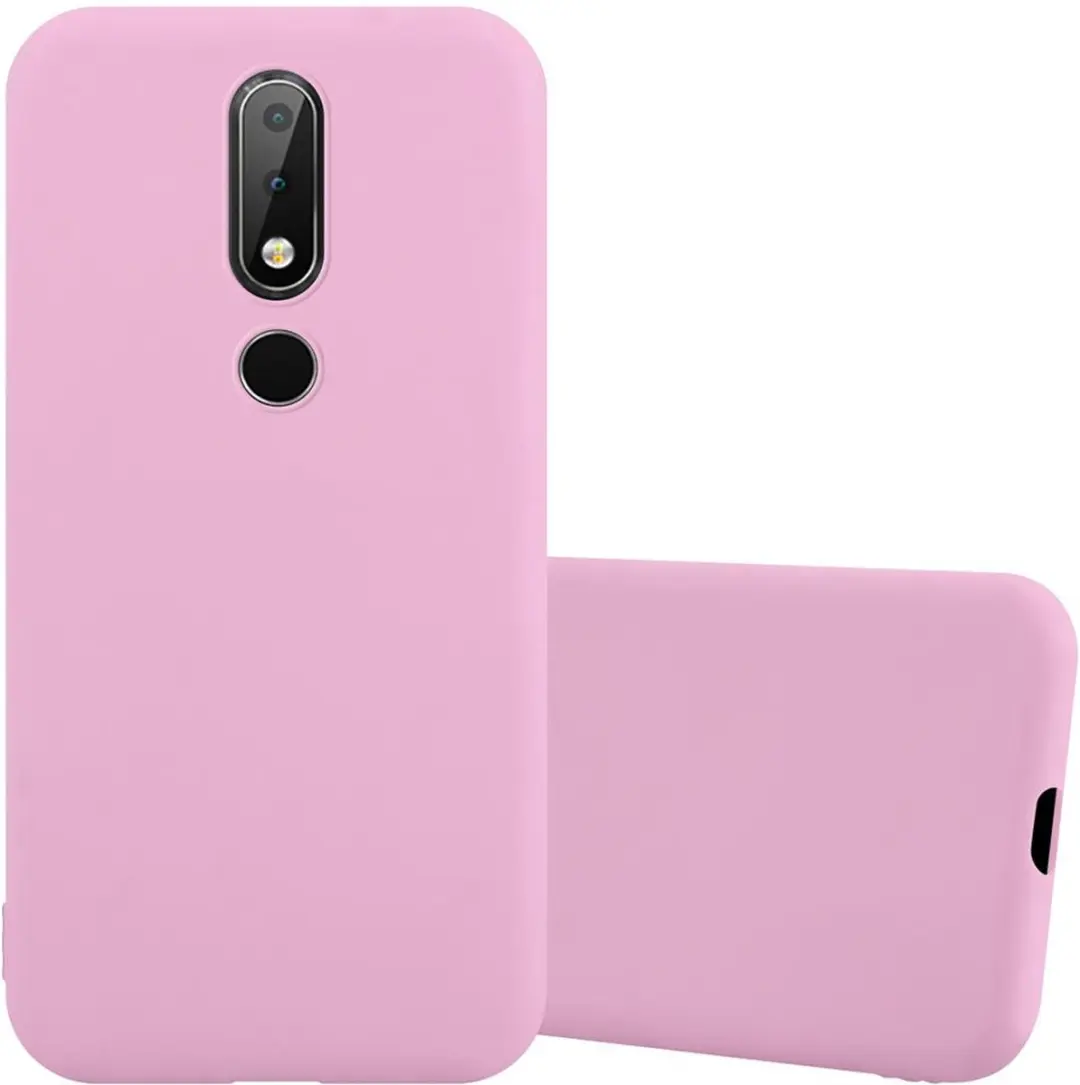 Cadorabo Hoesje geschikt voor Nokia 6.1 PLUS / X6 in CANDY ROZE
