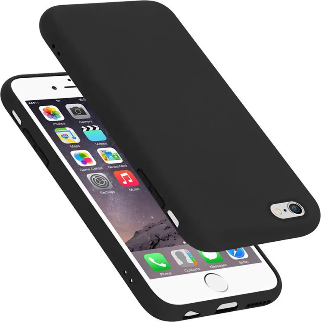 Cadorabo Hoesje geschikt voor Apple iPhone 6 / 6S in LIQUID ZWART