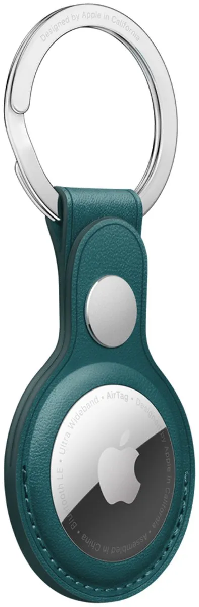 Apple Leather Key Ring AirTag - Forest Green