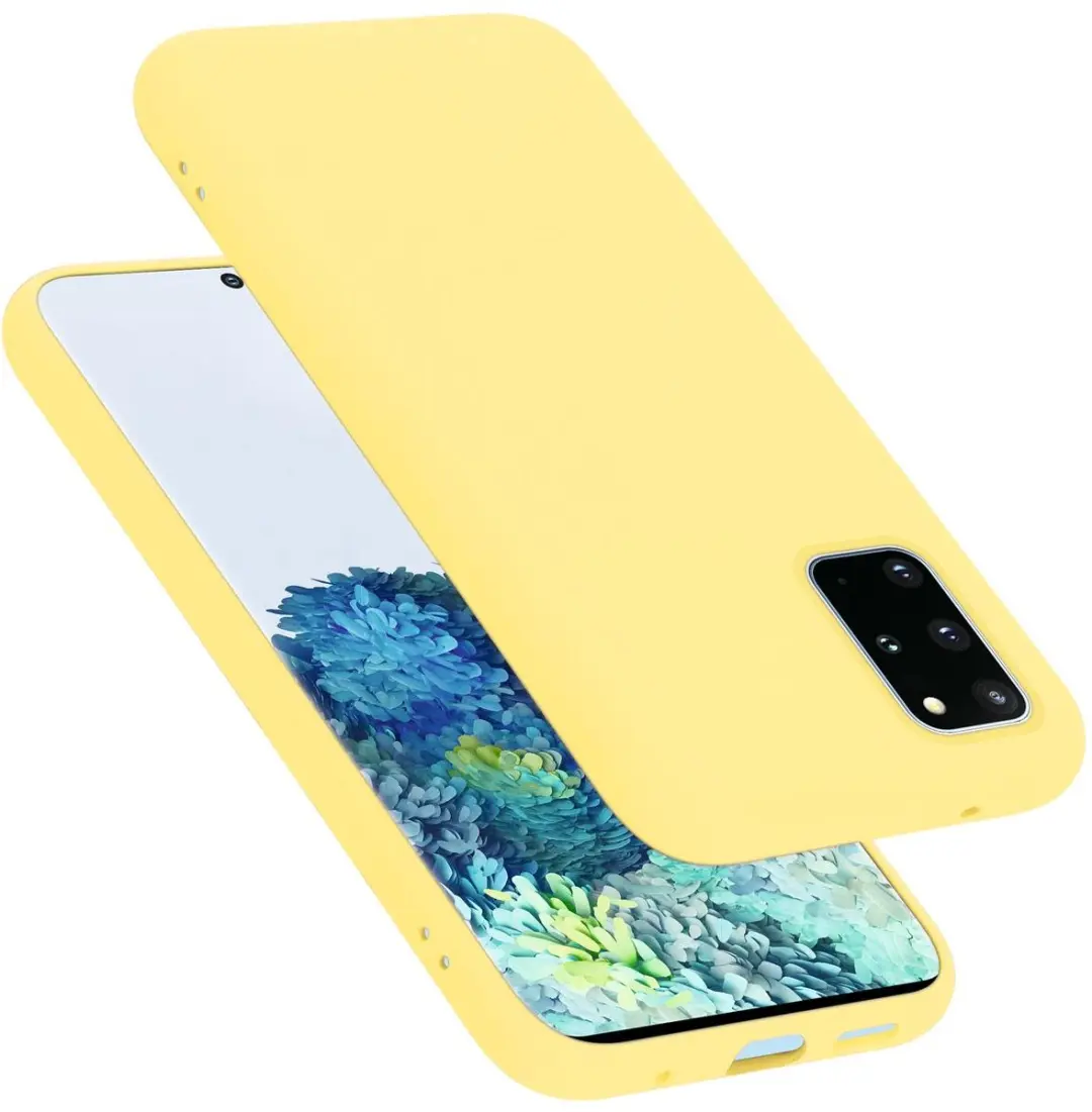Cadorabo Hoesje geschikt voor Samsung Galaxy S20 PLUS in LIQUID GEEL