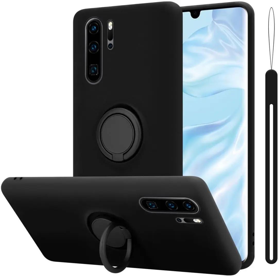 Cadorabo Hoesje geschikt voor Huawei P30 PRO in LIQUID ZWART