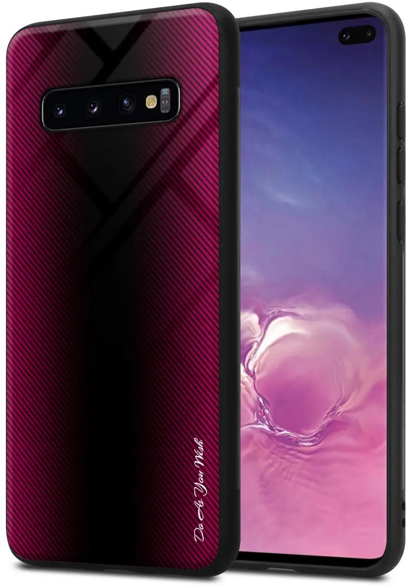 Cadorabo Hoesje geschikt voor Samsung Galaxy S10 PLUS in PAARS ROZE