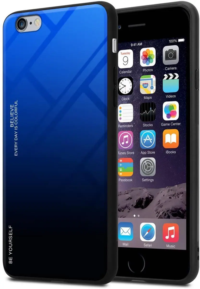 Cadorabo Hoesje geschikt voor Apple iPhone 6 PLUS / 6S PLUS in BLAUW