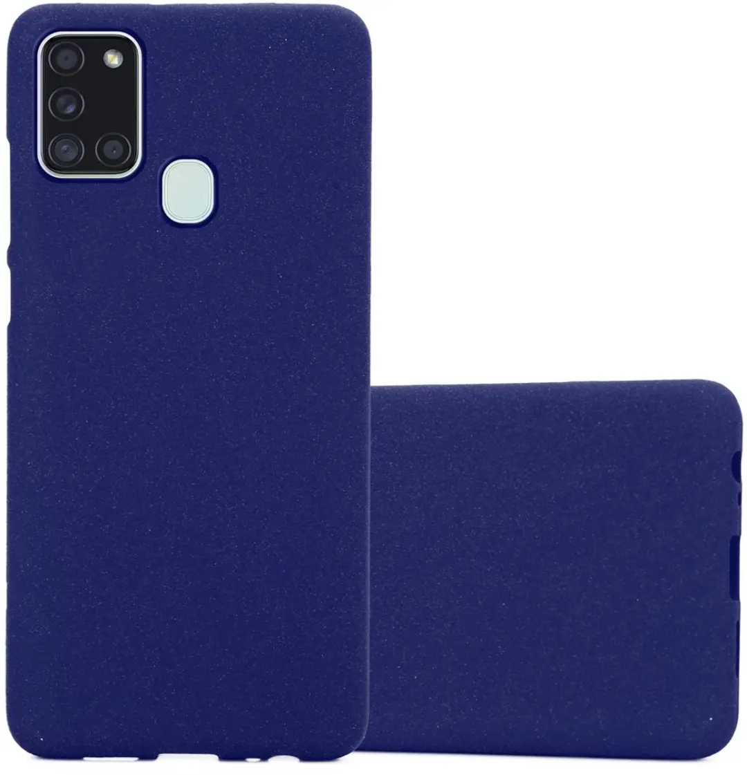 Cadorabo Hoesje geschikt voor Samsung Galaxy A21s in FROST DONKER BLAUW