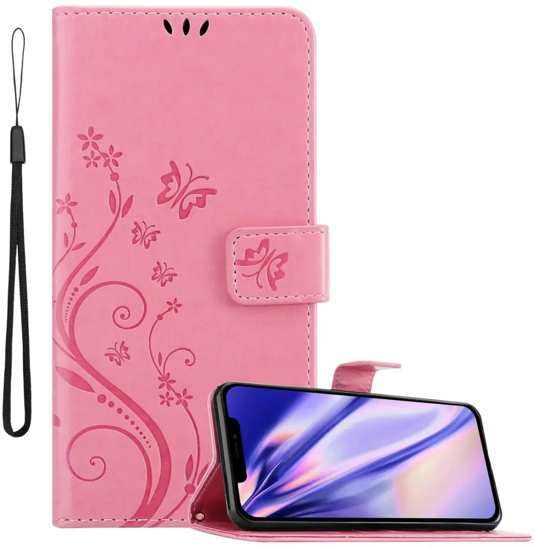 Cadorabo Hoesje geschikt voor Apple iPhone 13 in BLOEMEN ROZE
