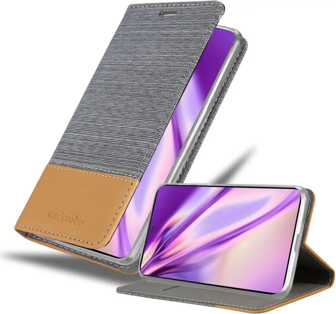 Cadorabo Hoesje geschikt voor Samsung Galaxy S22 PLUS in LICHTGRIJS BRUIN