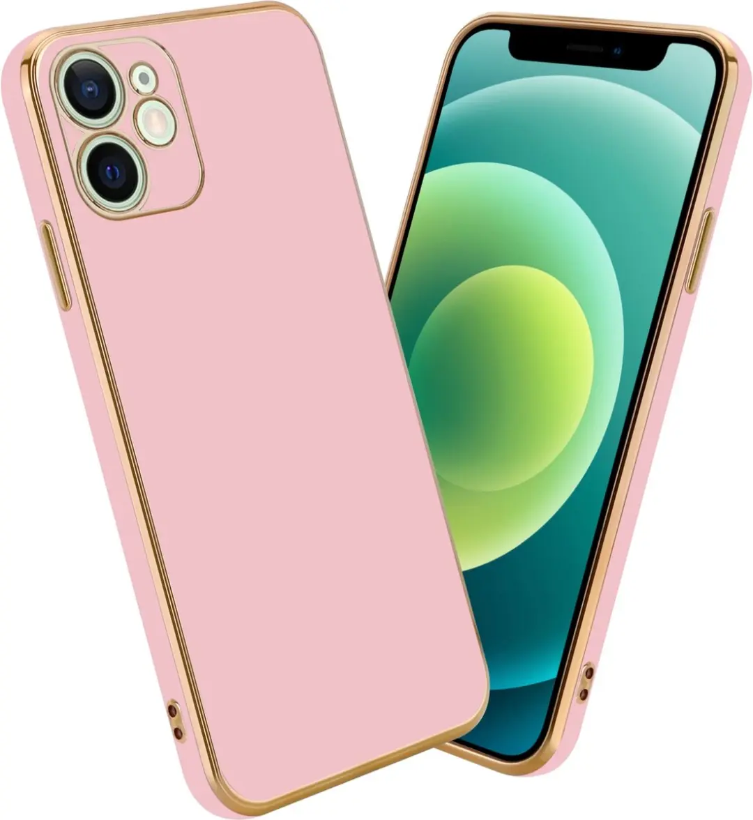 Cadorabo Hoesje geschikt voor Apple iPhone 12 MINI in Glossy Roze