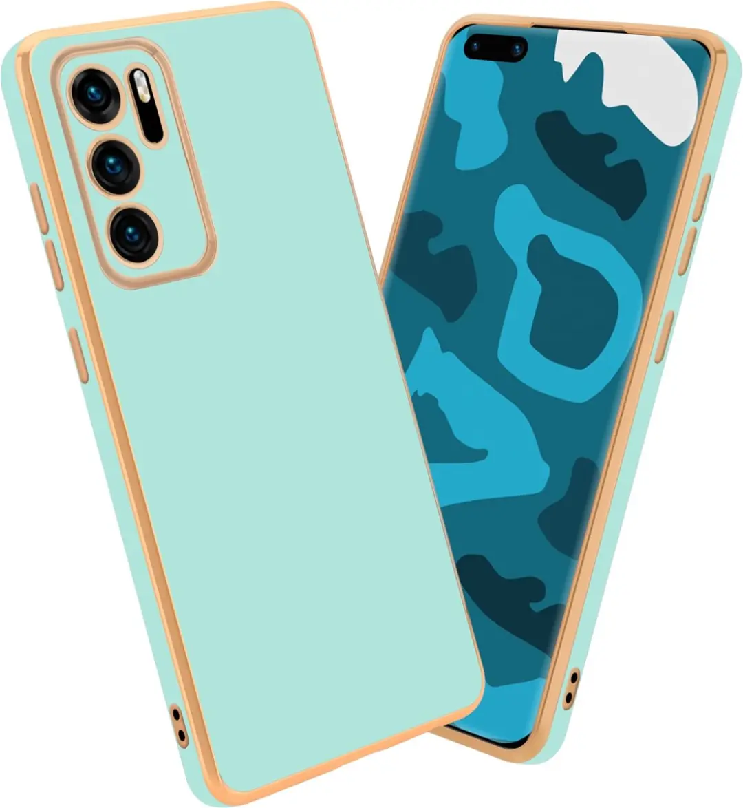 Cadorabo Hoesje geschikt voor Huawei P40 in Glossy Mintgroen