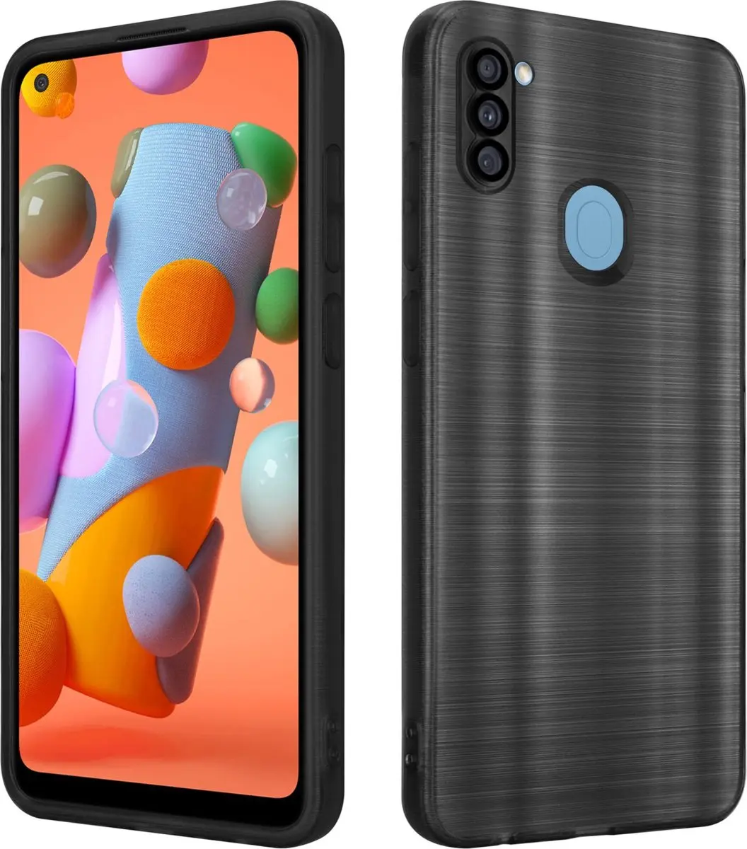 Cadorabo Hoesje geschikt voor Samsung Galaxy A11 / M11 in Brushed Zwart