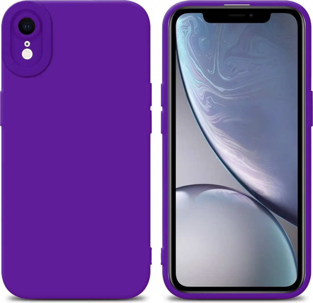 Cadorabo Hoesje geschikt voor Apple iPhone XR in FLUID DONKER PAARS