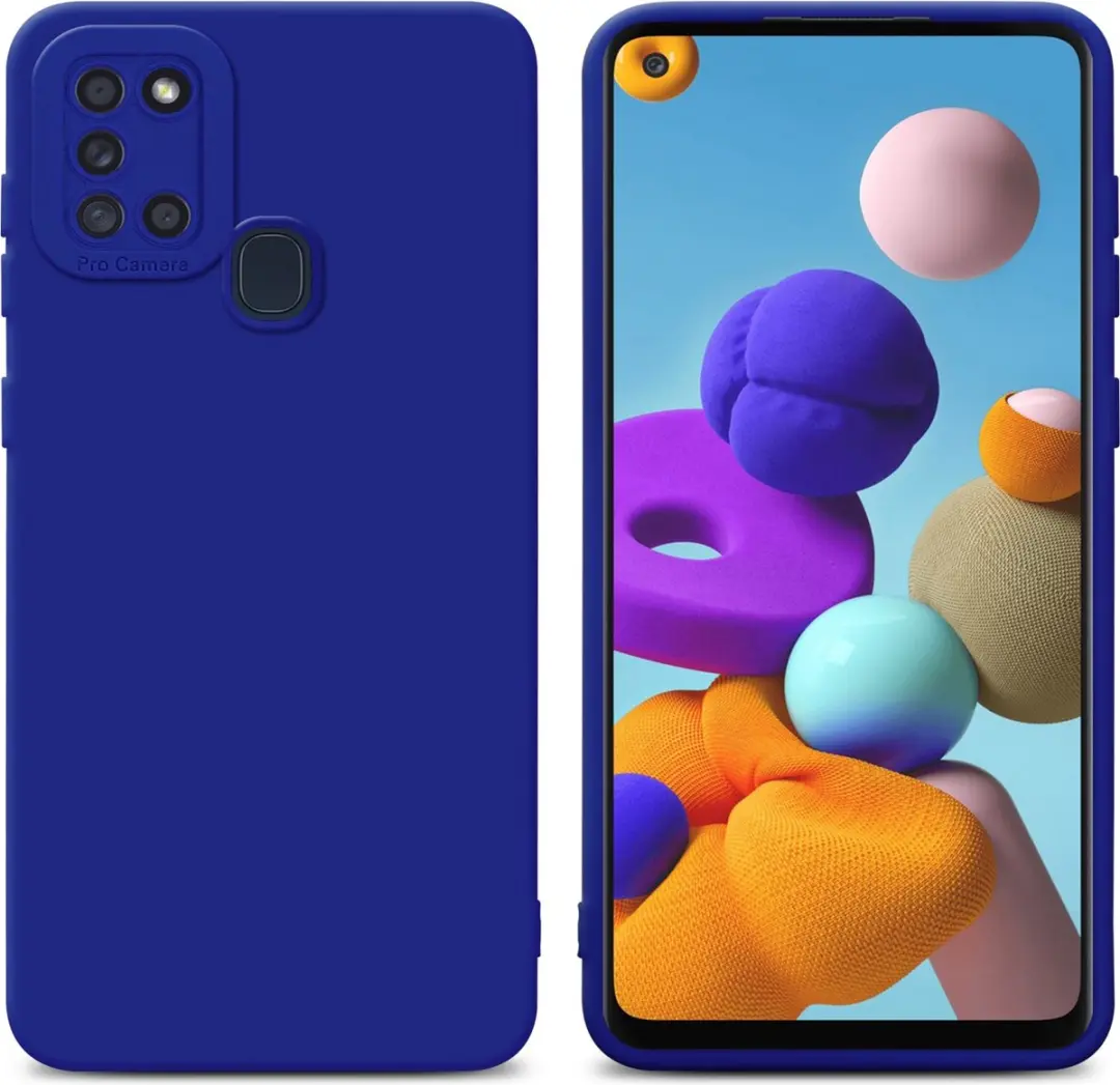 Cadorabo Hoesje geschikt voor Samsung Galaxy A21s in FLUID BLAUW