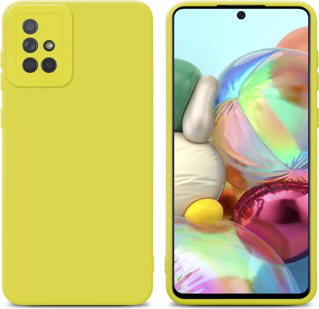Cadorabo Hoesje geschikt voor Samsung Galaxy A71 4G in FLUID GEEL