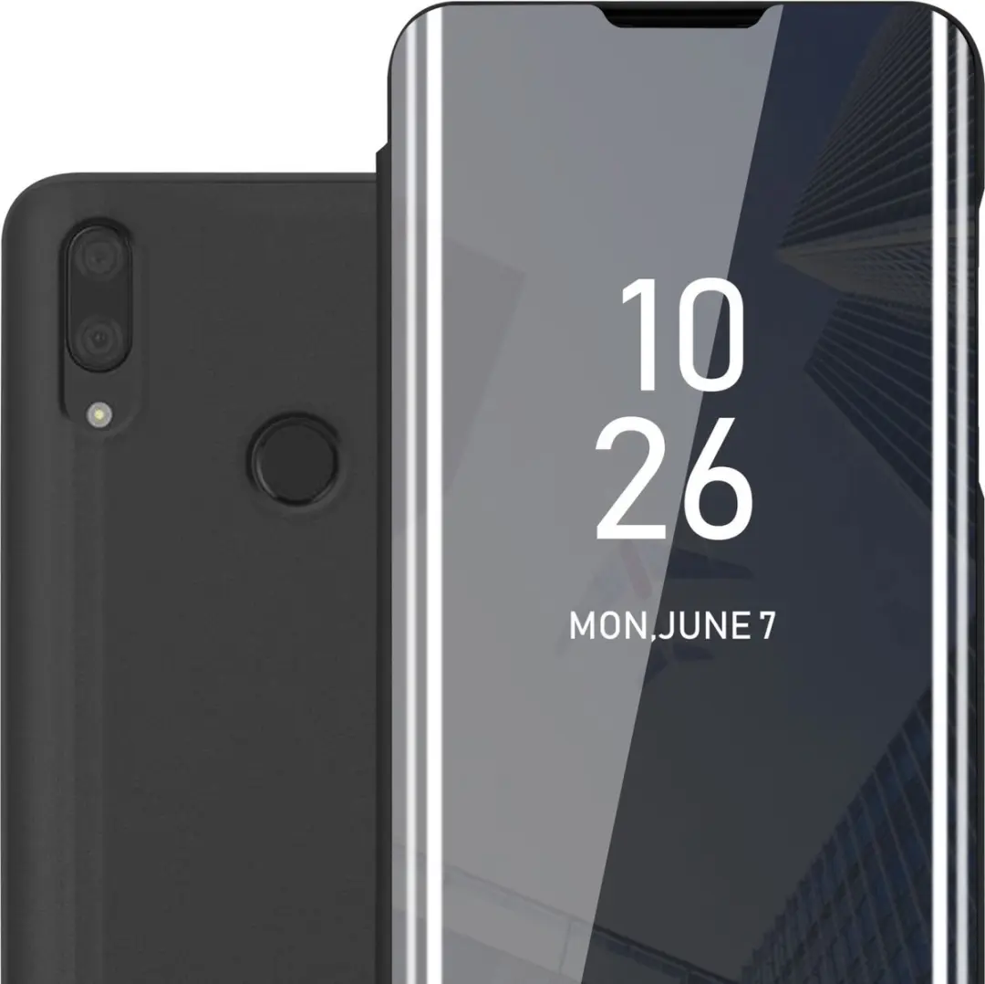 Cadorabo Hoesje geschikt voor Huawei Y7 2019 / Y7 PRIME 2019 in TOERMALIJN ZWART
