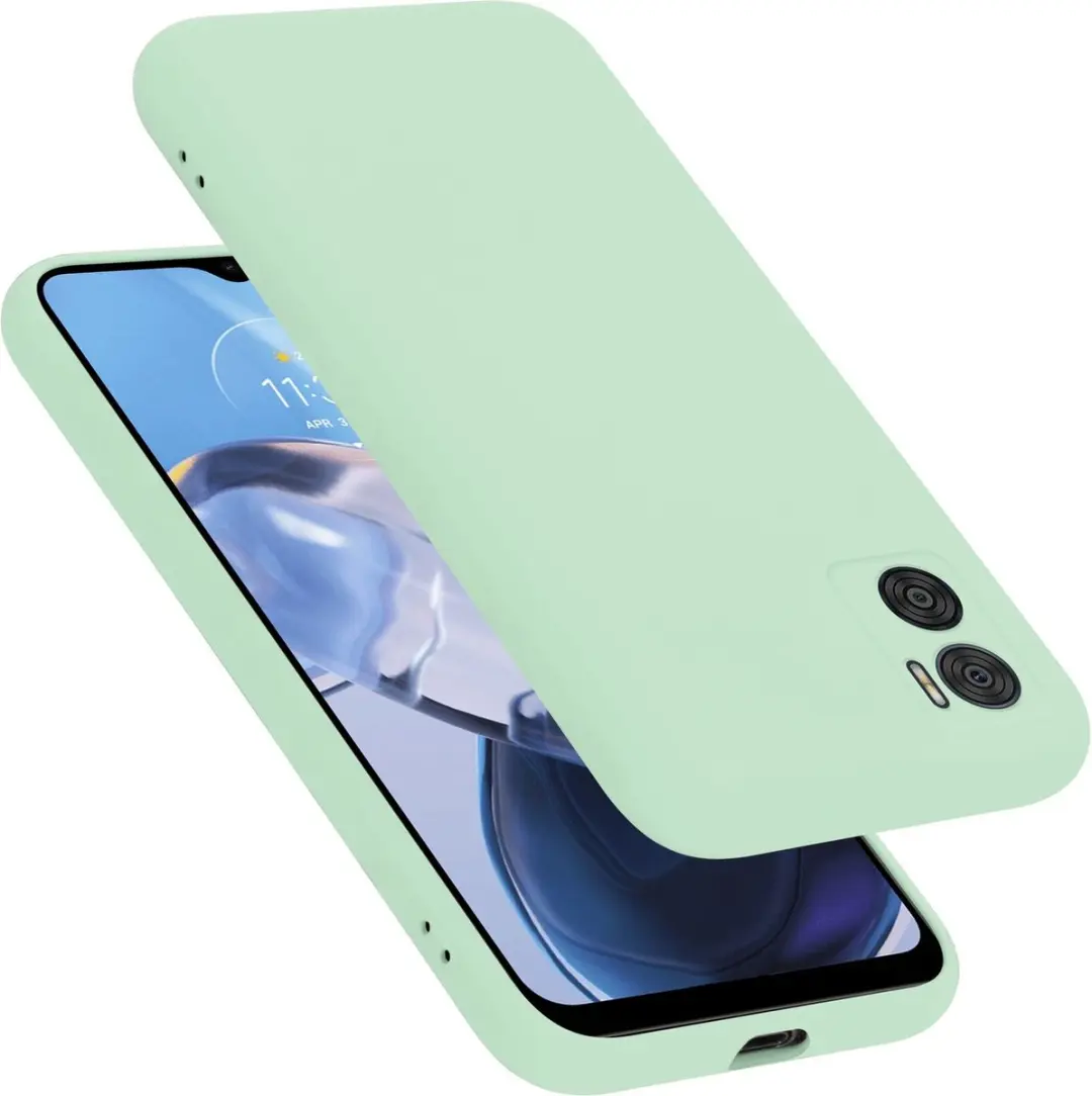 Cadorabo Hoesje geschikt voor Motorola MOTO E22 / E22i in LIQUID LICHT GROEN