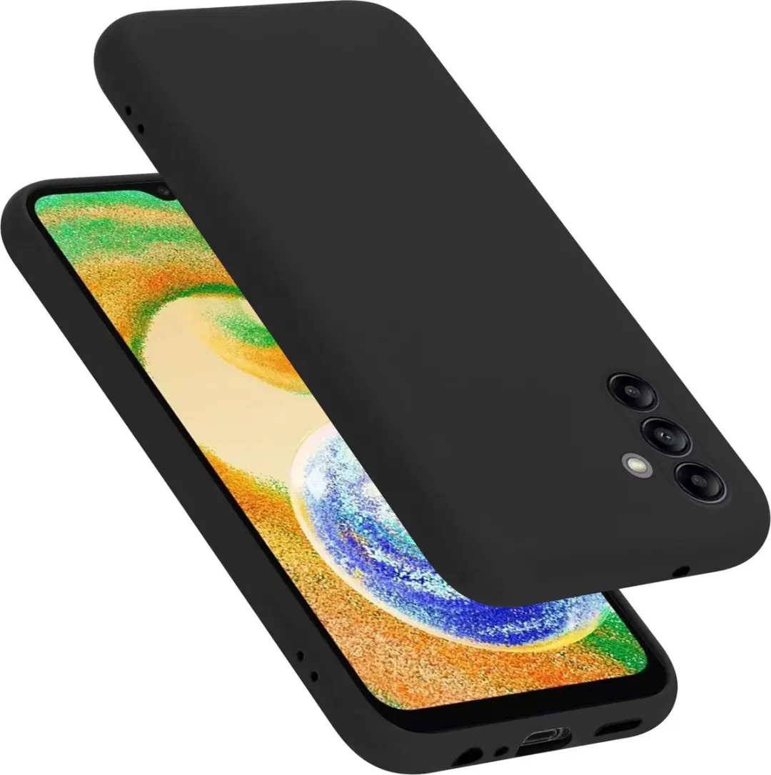 Cadorabo Hoesje geschikt voor Samsung Galaxy A04s in LIQUID ZWART