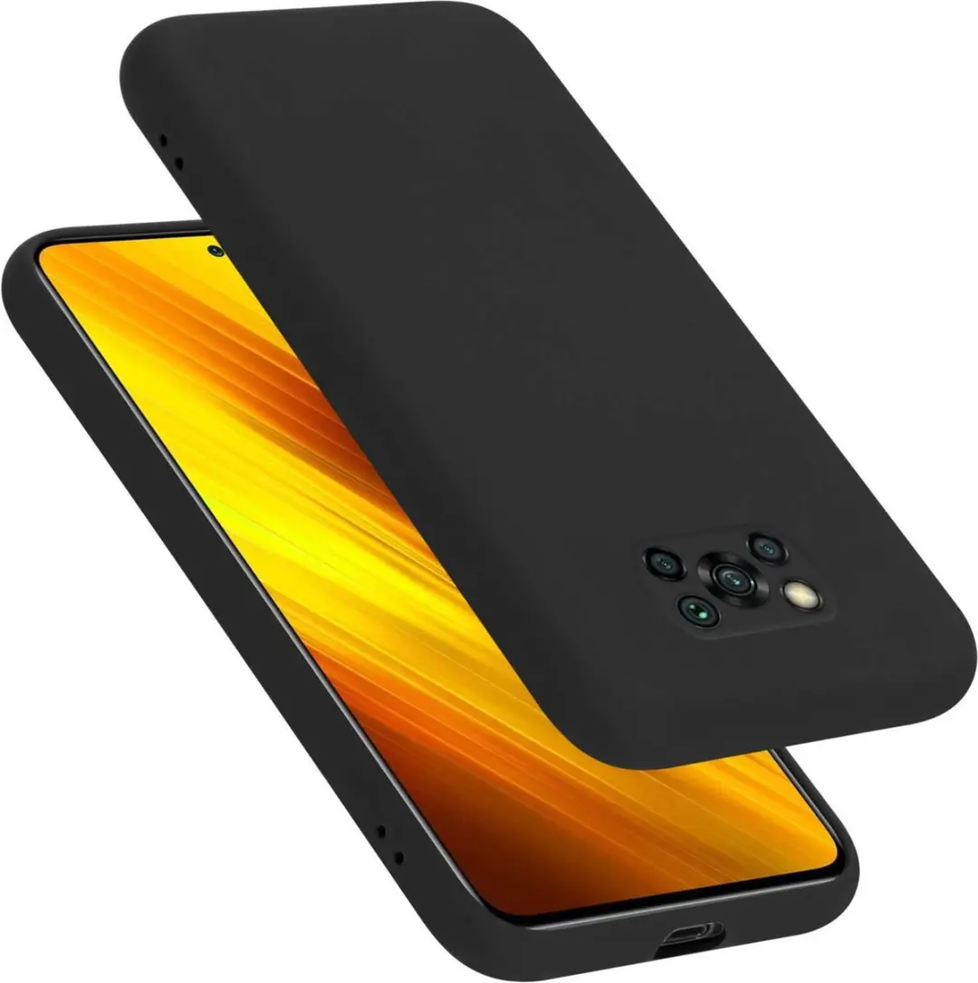 Cadorabo Hoesje geschikt voor Xiaomi POCO X3 NFC in LIQUID ZWART