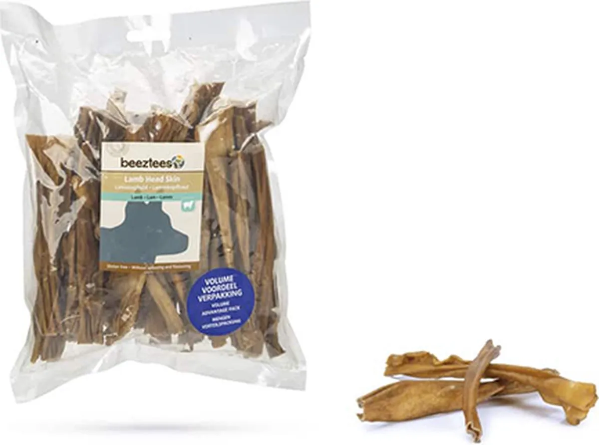 Beeztees Lamskophuid Hondensnack 300g