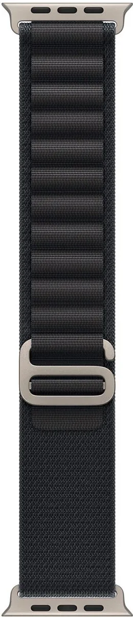 Apple Alpine Loop Band Apple Watch 44/45/46/49mm - Maat M - Zwart/Natural Titanium