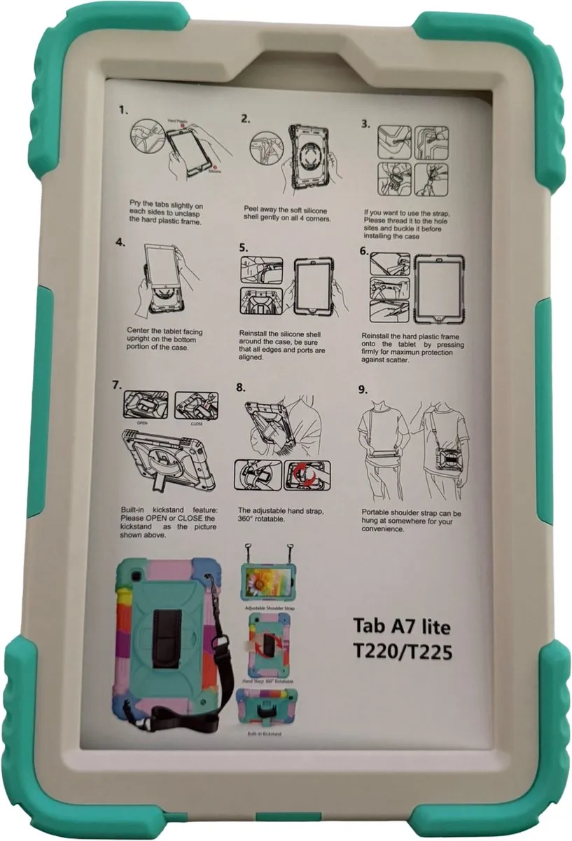 Samsung Galaxy Tab A7 Lite Hoes T220/T225 Mint Groen