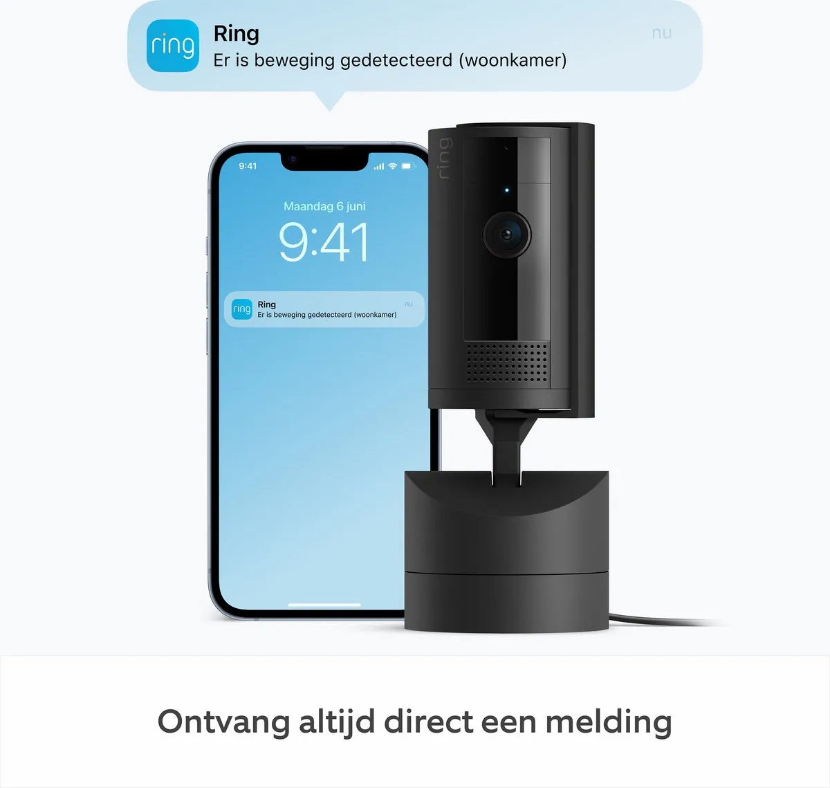 Ring Pan-Tilt Indoor Camera B0CG2WV95W - Zwart