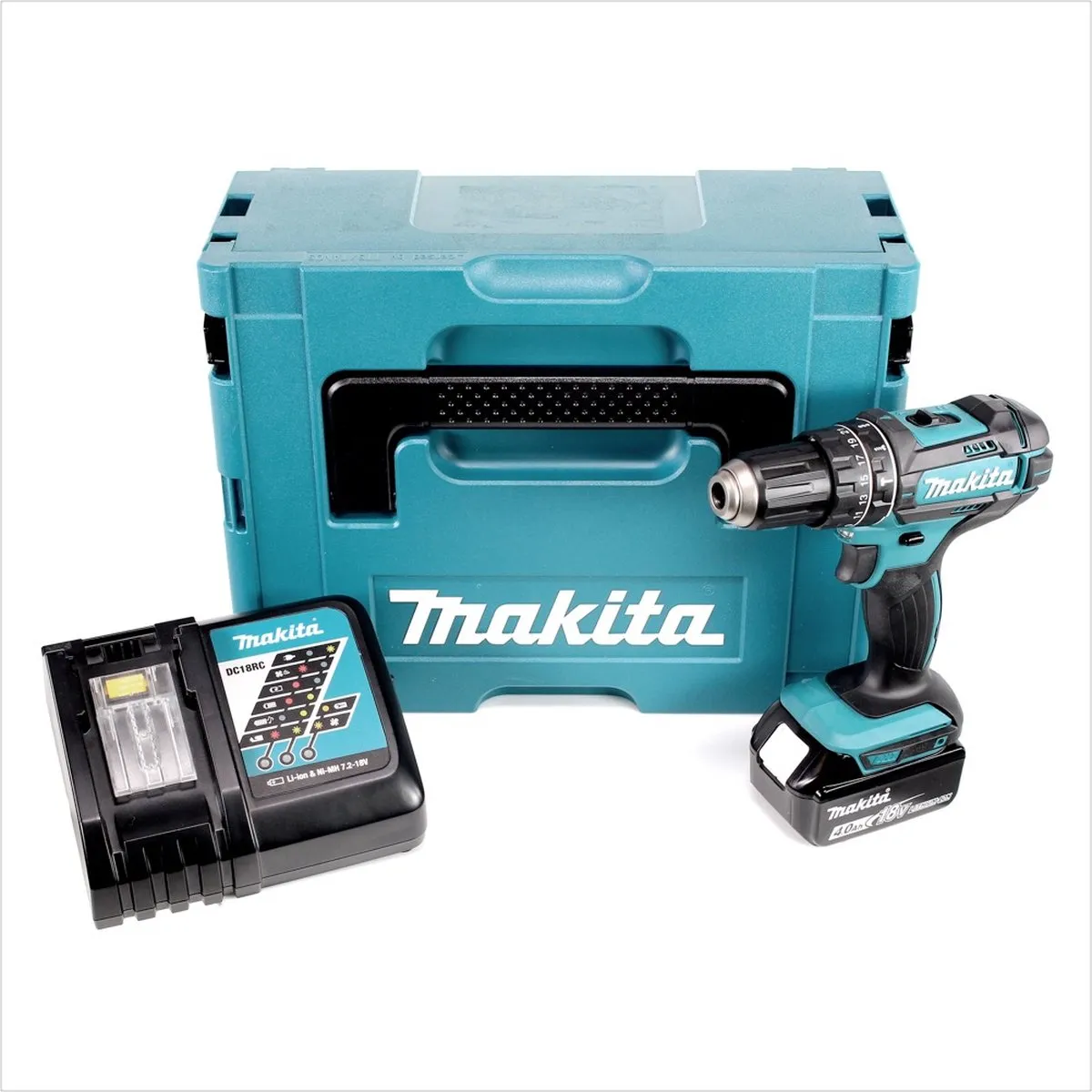 Makita DHP482RM1J Klopboormachine 18V - 62Nm - 21 standen - 1x 4.0Ah