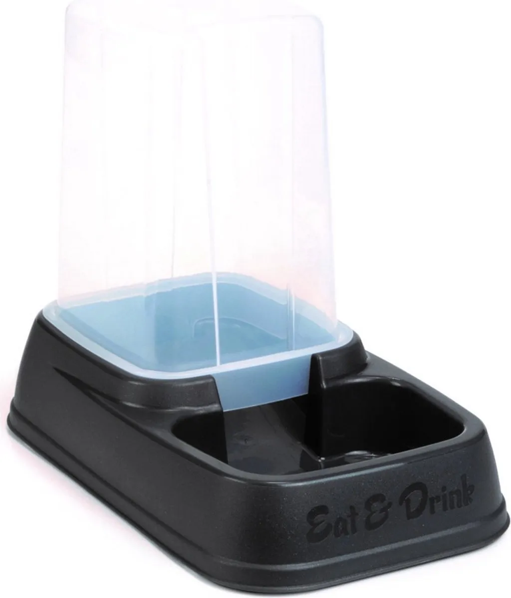 Beeztees Voer- en Waterautomaat Antraciet 33,5x20x27cm