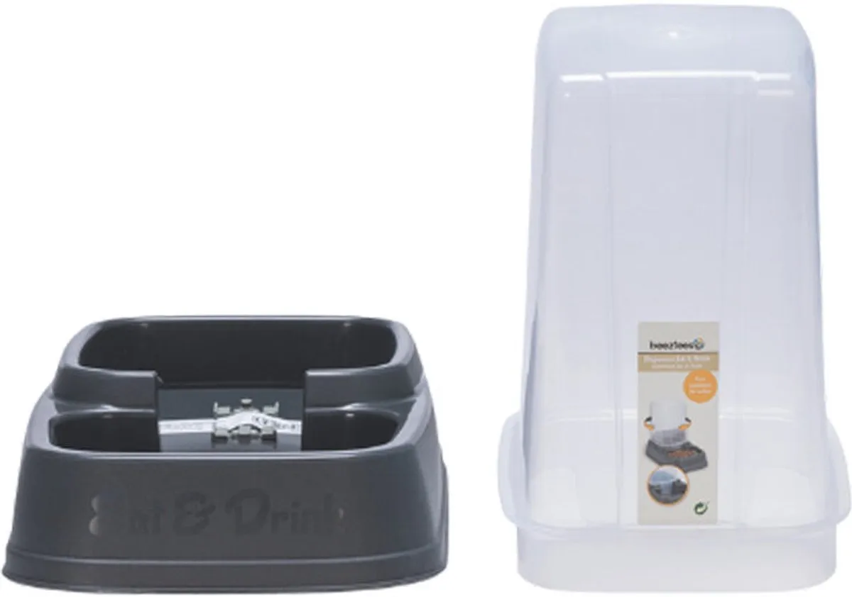 Beeztees Voer- en Waterautomaat Antraciet 33,5x20x27cm